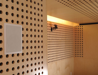 Ceiling Perforated Wooden Tiles Wall Slotted Wooden Panels